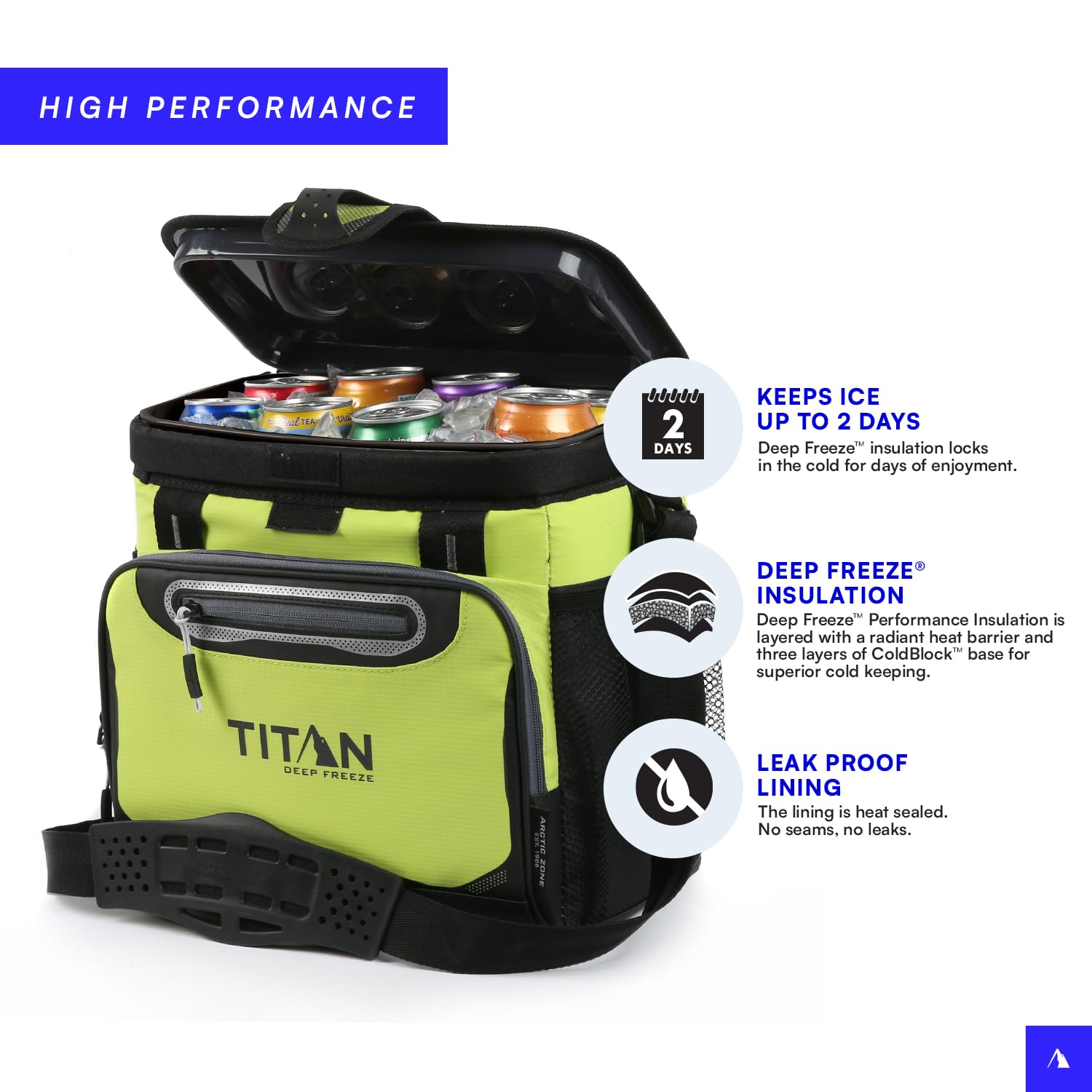 Titan by Arctic Zone Deep Freeze Cooler - 16 Can Zipperless